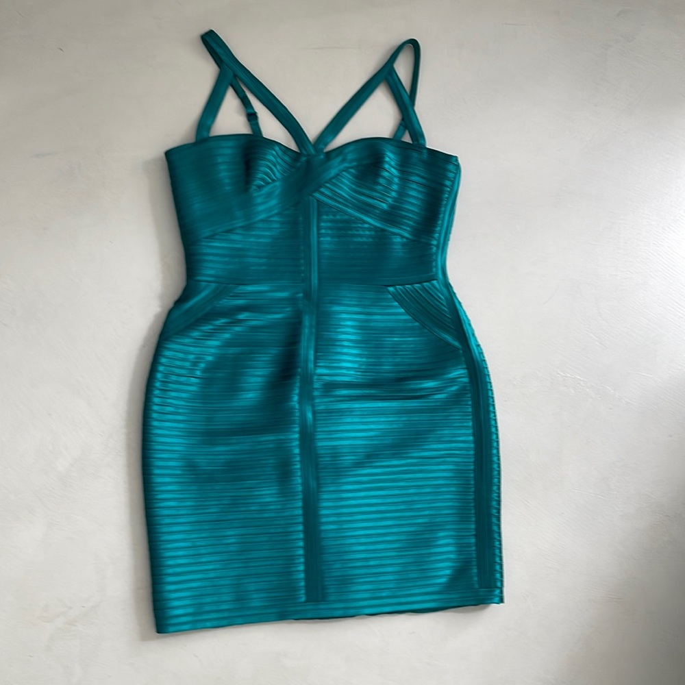 BCBG SELMA TEAL DRESS